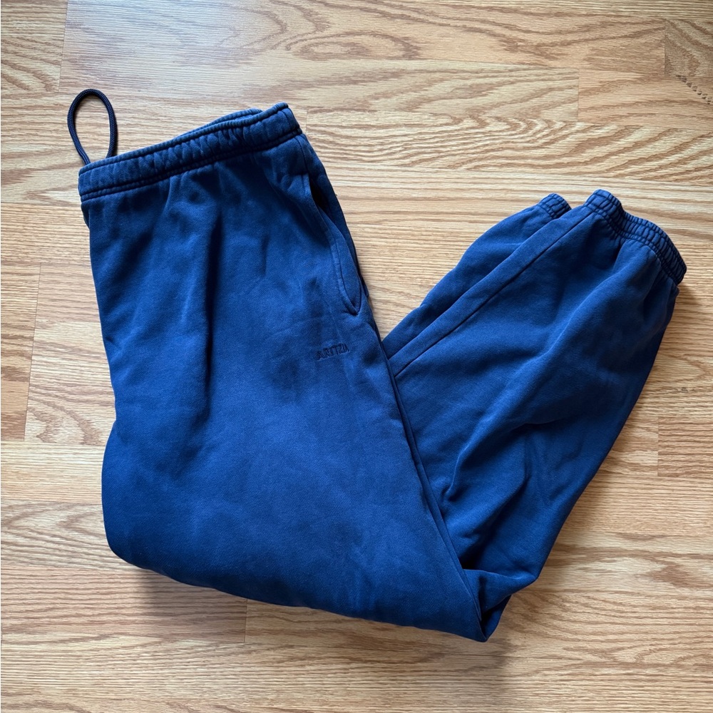 Aritzia Navy Blue Fleece-Lined Joggers